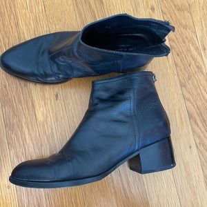 Rag and Bone black leather ankle booties